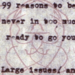 <i>99 Reasons</i>, archival inkjet print, 4 x 16 inches, 2002