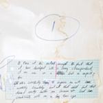 Notes for <i>Corresponding Collections</i>, collage on paper, 24 x 18 inches, 1978