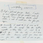 Notes for <i>Corresponding Collections</i>, collage on paper, 24 x 18 inches, 1978