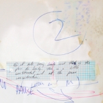 Notes for <i>Corresponding Collections</i>, collage on paper, 24 x 18 inches, 1978
