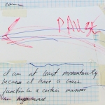 Notes for <i>Corresponding Collections</i>, collage on paper, 24 x 18 inches, 1978