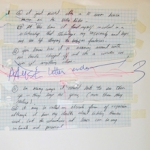 Notes for <i>Corresponding Collections</i>, collage on paper, 24 x 18 inches, 1978