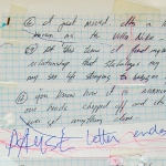 Notes for <i>Corresponding Collections</i>, collage on paper, 24 x 18 inches, 1978