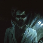 <i>Dual Language/Language Duel</i>, image of projection, w/ Michelangelo Pistoletto, mixed medium installation, 1980