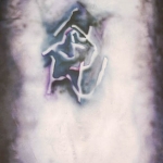 <i>Untitled</i>, acrylic and ink on unstretched canvas, 72 x 48 inches, 1971