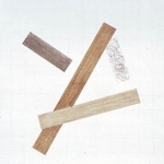 <i>Untitled</i>, string, sand, sawdust, pencil on unprimed canvas, 45 x 45 inches