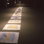 <i>Factories and Roses</i>, installation view, drawings, objects, lighting fixtures, audio, variable dimensions, Berry College, Mt. Berry, GA, 1978