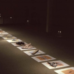 <i>Factories and Roses</i>, installation view, drawings, objects, lighting fixtures, audio, variable dimensions, Berry College, Mt. Berry, GA, 1978