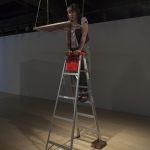 <i>Footloose … and the ties that bind</i>, view of object and audio installation, originally designed for Heath Gallery, Atlanta, GA, 1977