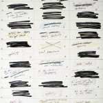 Working Drawing for textual component of <i>Hard Felt</i>, 24 x 18 inches, mixed mediums on clay-coated paper, 1977