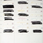 Working Drawing for textual component of <i>Hard Felt</i>, 24 x 18 inches, mixed mediums on clay-coated paper, 1977