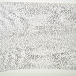 Installation view detail, <i>March Series</i>, permanent marker on clay-coated paper, 7.5 x 14 feet, 1978