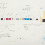 <i>Installation plan for Trace</i>, 18 x 24 inches, mixed mediums on paper, 2002