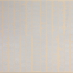 <i>Trace: Line segments cut and torn</i>, 12 x 19 inches, correction tape on rag paper, 2002