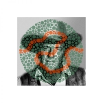 <i>James Arness / Ishihara 38 (Unlettered)</i>, pigmented ink on glossy paper with UV laminate, 18 x 18 inches, 2013